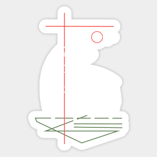 Lamb of God symbol illustration Sticker